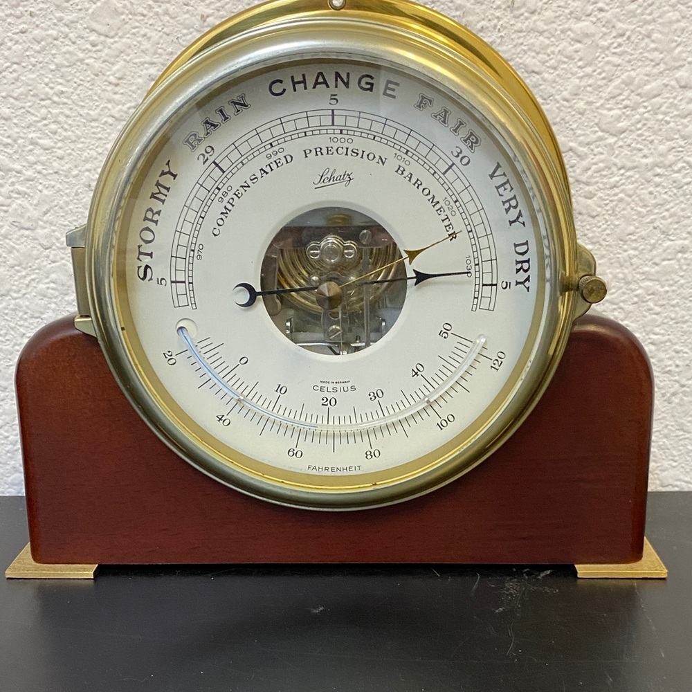 Vintage - 1960's era Schatz Compensated Precision Barometer with Mercury bulb